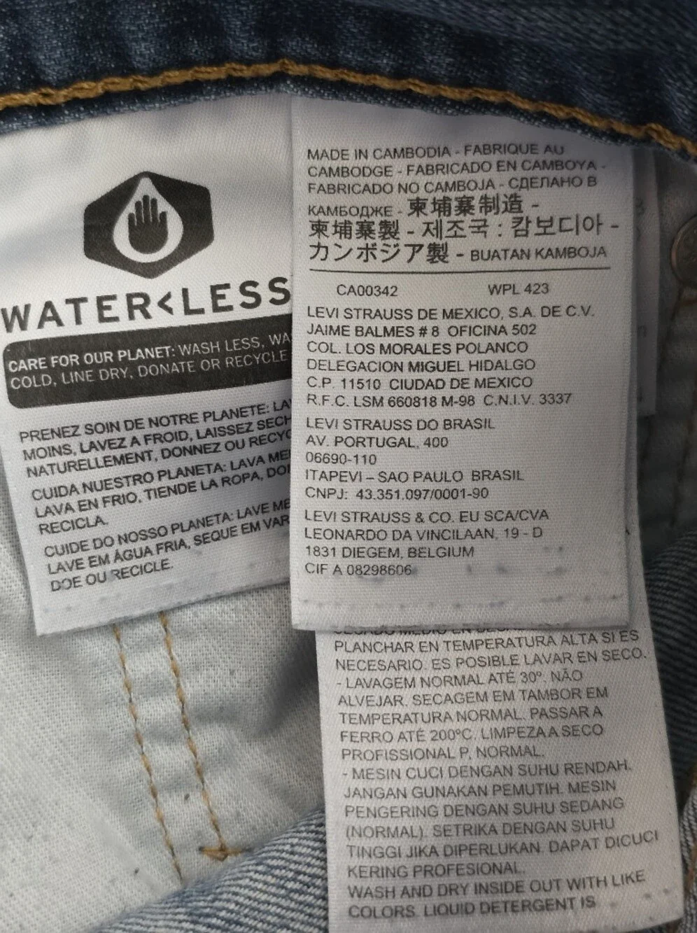 Levis color wash